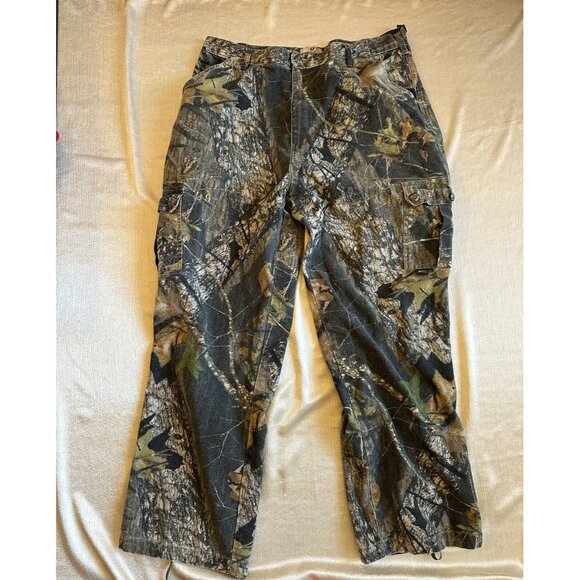 Vintage Mossy Oak Men’s Joggers Break Up Camouflage Sweatpants Outdoor XL 42-44 - Picture 2 of 6